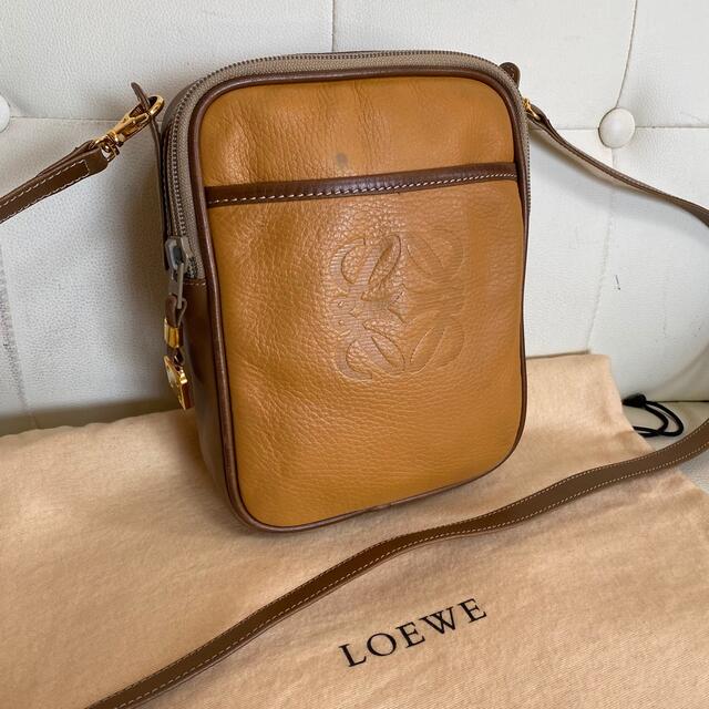 美品 LOEWE オールド ロエベ 2way ショルダー バッグ バイカラー