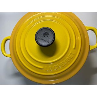 ルクルーゼ(LE CREUSET)のル・クルーゼ　ココットロンド　20 イエロー(鍋/フライパン)