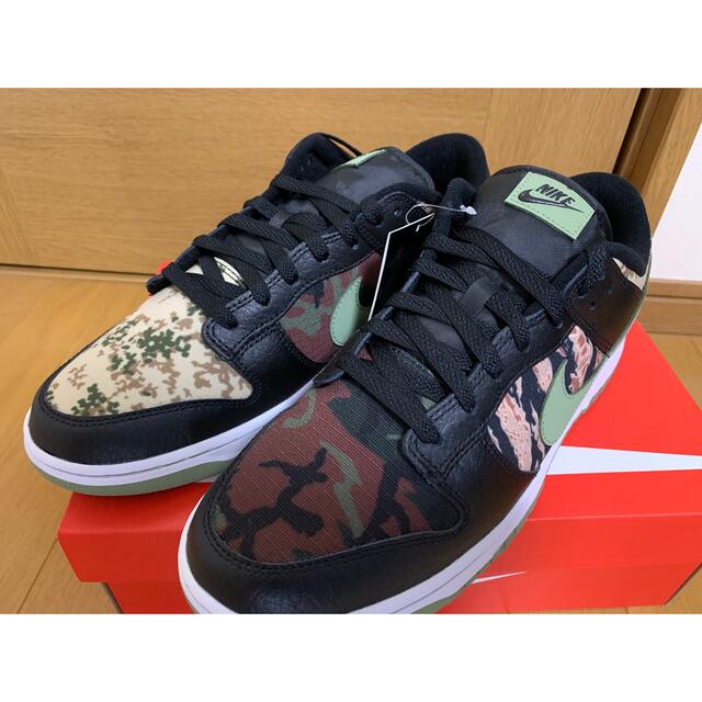 30cm NIKE DUNK LOW SE "BLACK MULTI CAMO"フラグメント