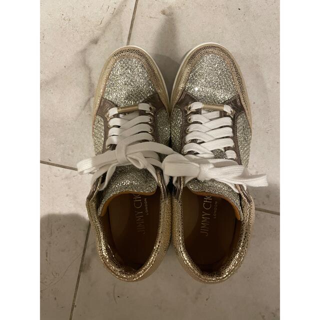 JIMMY CHOO - M様 専用 ジミーチュウ ゴールドラメ スニーカーの通販