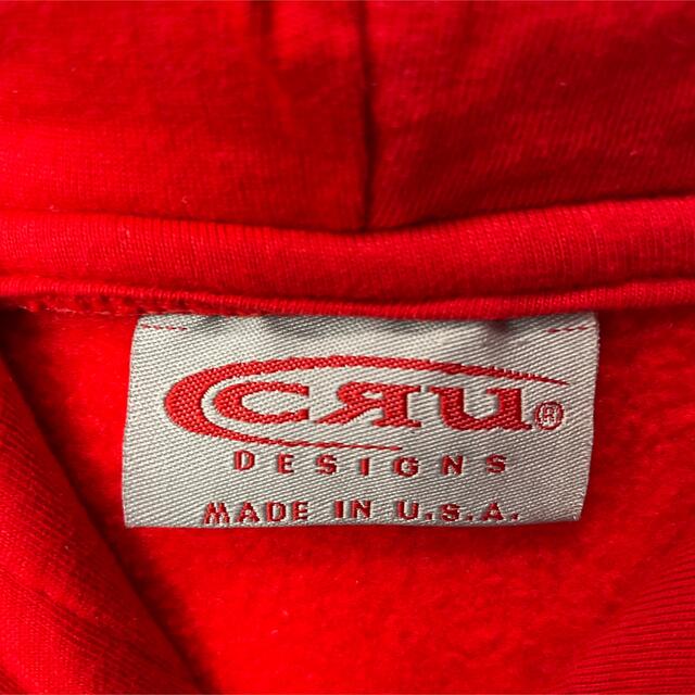 CRU(クルー)の90s  CRU  クルー　パーカー　ドラゴンデザイン　アメリカ製　L 古着 メンズのトップス(パーカー)の商品写真