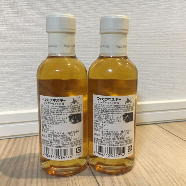 ニッカウヰスキー(ニッカウイスキー)の余市（旧ラベル）180ml 2本セット 食品/飲料/酒の酒(ウイスキー)の商品写真