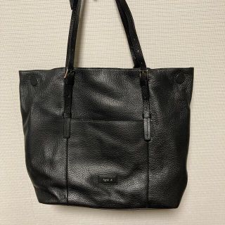 アニエスベー(agnes b.)のやまちゃん専用　美品　アニエスベー　黒　牛革鞄(トートバッグ)