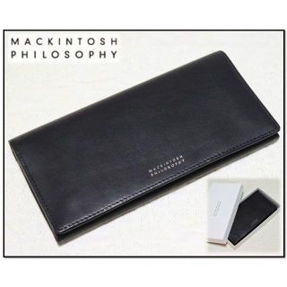 マッキントッシュフィロソフィー(MACKINTOSH PHILOSOPHY)の新品【マッキントッシュフィロソフィー】スナップボタン付き 二つ折り長財布 黒(長財布)