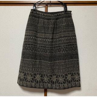 ホコモモラ(Jocomomola)のホコモモラ 幾何学模様　スカート　テキスタイル　シビラ (ひざ丈スカート)