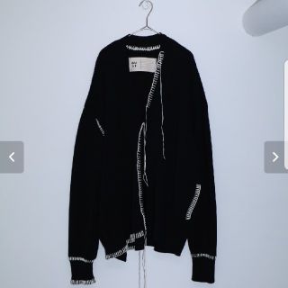 サンシー(SUNSEA)の"ouat" black office cardigan size2(カーディガン)