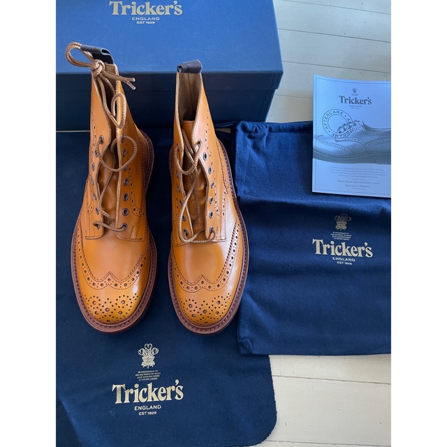 Tricker's トリッカーズ カントリーブーツ メダリオン 7 1/2イギリスサイズ