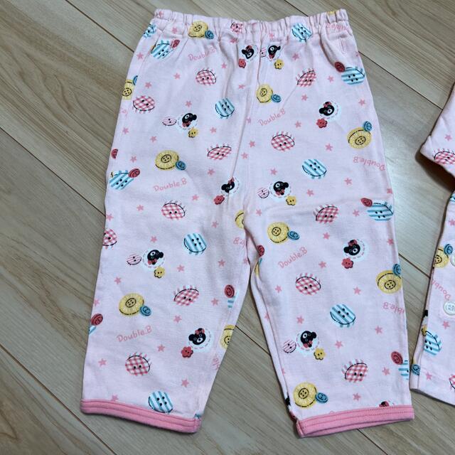 DOUBLE.B(ダブルビー)の専用★ 美品　ミキハウス　ダブルB 長袖 パジャマ 80 女の子　長ズボン キッズ/ベビー/マタニティのベビー服(~85cm)(パジャマ)の商品写真