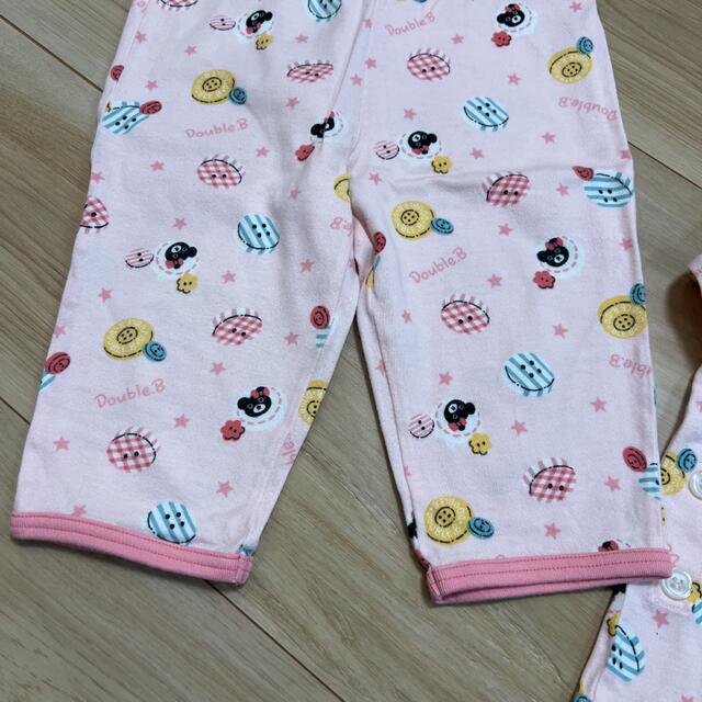 DOUBLE.B(ダブルビー)の専用★ 美品　ミキハウス　ダブルB 長袖 パジャマ 80 女の子　長ズボン キッズ/ベビー/マタニティのベビー服(~85cm)(パジャマ)の商品写真