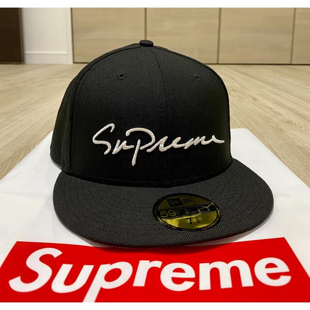 7-3/8 黒 supreme classic script new era