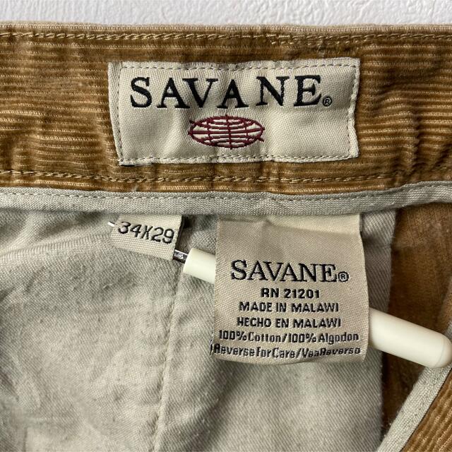 コーデュロイパンツ　SAVANE  ワイド　W34×L29 古着 メンズのパンツ(その他)の商品写真