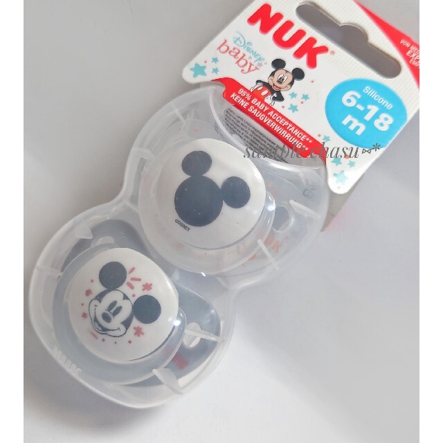 Disney(ディズニー)のNUK おしゃぶり ディズニー 2個セット ミッキーマウス 新品未使用正規品 キッズ/ベビー/マタニティの授乳/お食事用品(その他)の商品写真