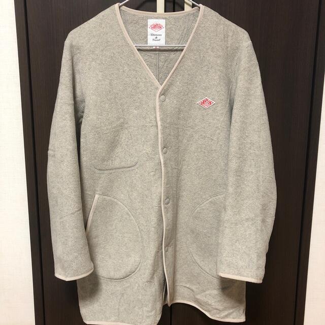 最新 DANTON ノーカラー フリースコート 36 ダントン - ノーカラー