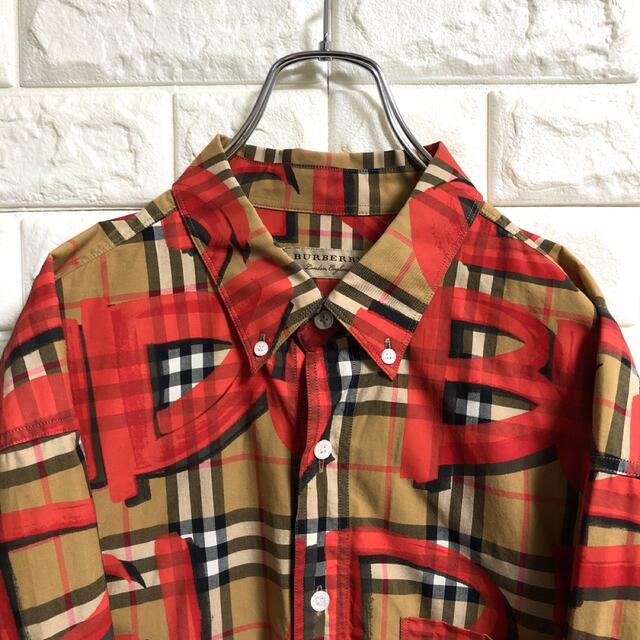 BURBERRY(バーバリー)の激レア　BURBERRY  グラフィティ　ノバチェック　長袖シャツ　XXXL メンズのトップス(シャツ)の商品写真