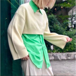 ビューティアンドユースユナイテッドアローズ(BEAUTY&YOUTH UNITED ARROWS)の最終値下げ！川口春奈さんご愛用　6 roku ショートニット(ニット/セーター)