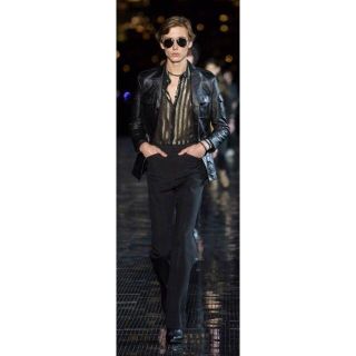 サンローラン(Saint Laurent)の早い者勝ち！Saint Laurent Paris ストライプシルクシャツ(シャツ/ブラウス(長袖/七分))