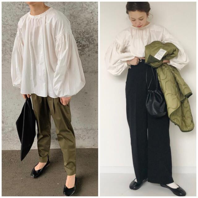 CLANE VOLUME PUFF SMOCK TOPS新品未使用アイボリー白2 レディースのトップス(シャツ/ブラウス(長袖/七分))の商品写真