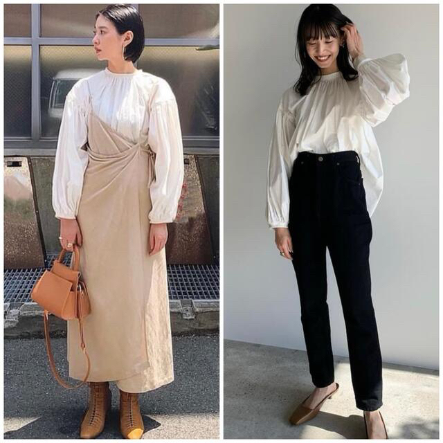 CLANE VOLUME PUFF SMOCK TOPS新品未使用アイボリー白2 レディースのトップス(シャツ/ブラウス(長袖/七分))の商品写真