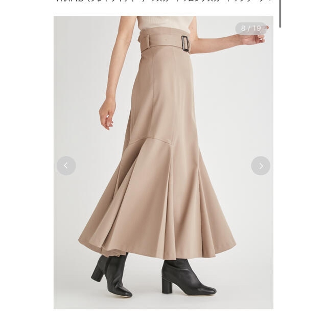 FRAY I.D(フレイアイディー)のフレイアイディー　プリーツヘムハイウエストスカート レディースのスカート(ロングスカート)の商品写真