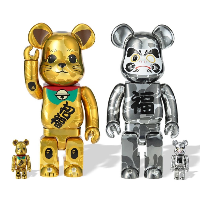 MEDICOM TOY - 【新品未使用】BE@RBRICK BAPE 招き猫&達磨 100%&400%