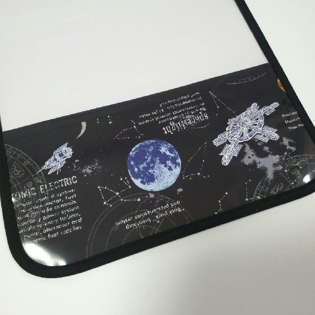 宇宙ステーション ランドセルカバー Lサイズ ブラック ハンドメイドのキッズ/ベビー(外出用品)の商品写真