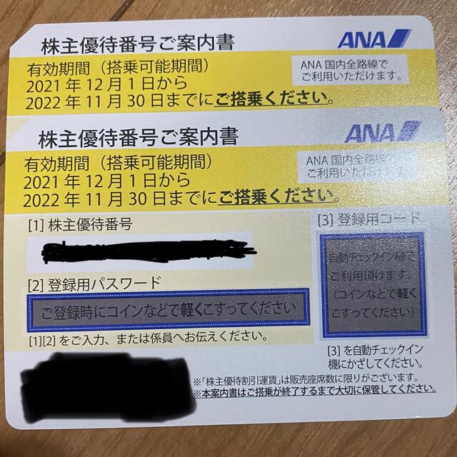 ANA 株主優待券　2枚 | フリマアプリ ラクマ