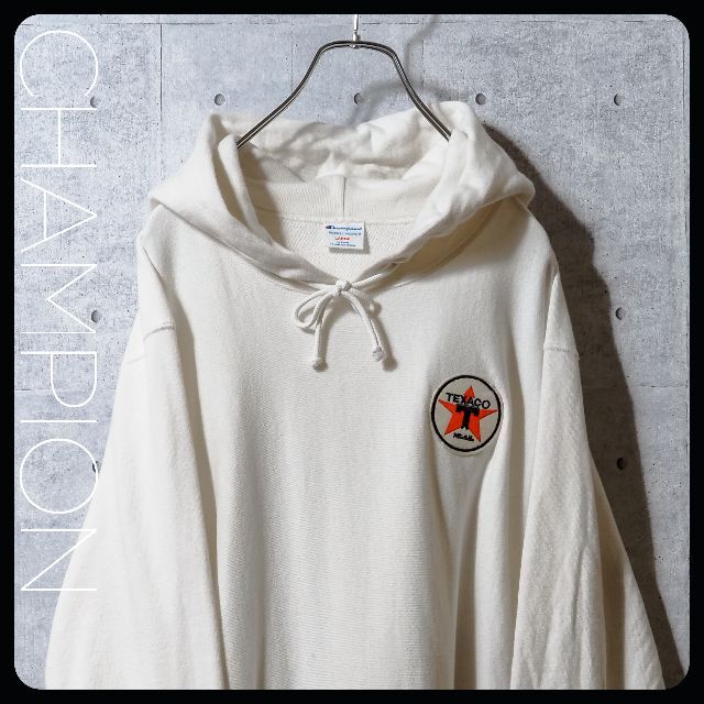 Champion リバースウィーブ パーカー 目無し ビッグロゴ - パーカー