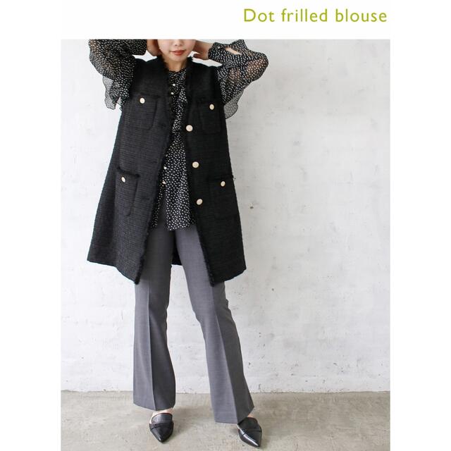 Monotone Tweed ジレ