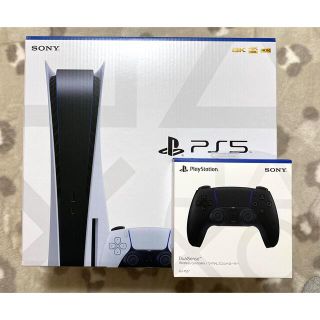 プレイステーション(PlayStation)の【新品・未使用・保証付き】プレイステーション５本体 ＋ 純正コントローラーセット(家庭用ゲーム機本体)