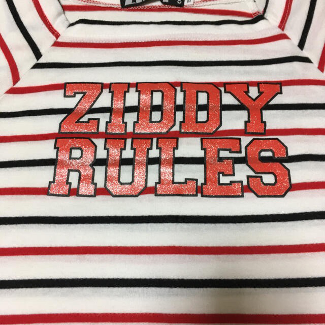 ZIDDY(ジディー)の１回着☆ZIDDYボーダー半袖Tシャツジディジェニィラブトキシックバイラビット キッズ/ベビー/マタニティのキッズ服女の子用(90cm~)(Tシャツ/カットソー)の商品写真