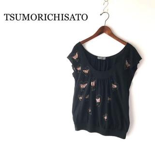 ツモリチサト(TSUMORI CHISATO)のツモリチサト　刺繍ブラウス　ビーズ(Tシャツ(半袖/袖なし))