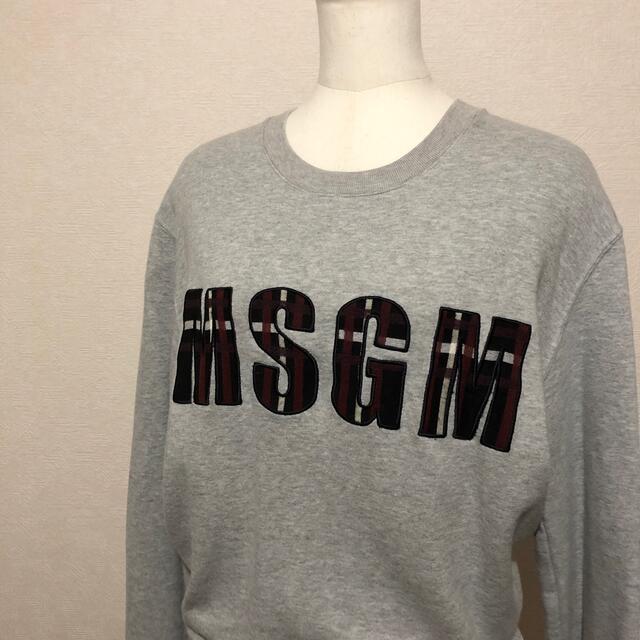 MSGM タータンチェックロゴスウェット