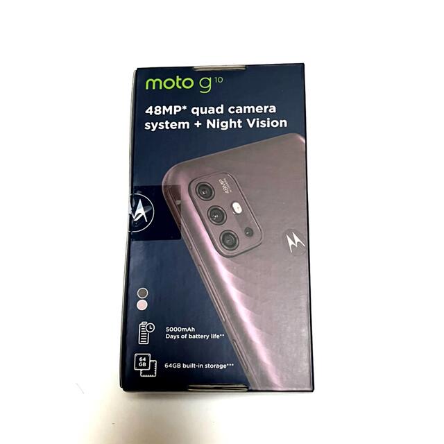 Motorola(モトローラ)の新品 スマホ モトローラ g10 SIMフリー 本体 サクラパール アンドロイド スマホ/家電/カメラのスマートフォン/携帯電話(スマートフォン本体)の商品写真