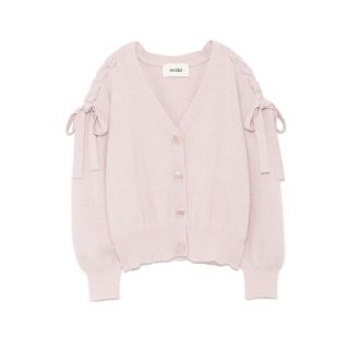 スナイデル(SNIDEL)の♡ゆん様専用♡snidel レースアップリボンカーディガン ピンク(カーディガン)