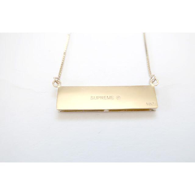 Supreme Name Plate 14K Gold Pendantネックレス