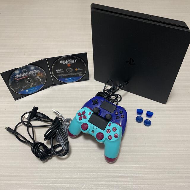 PS4 本体 CUH-2100A 500GB ブラック +ゲームソフト2本-