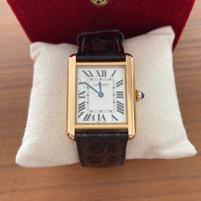 カルティエ Cartier タンクソロSM PG ピンクゴールド 腕時計 時計