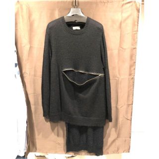 ヨウジヤマモト(Yohji Yamamoto)の【クーポン❣️】ヨージヤマモト デザインセーター ブラック(ニット/セーター)