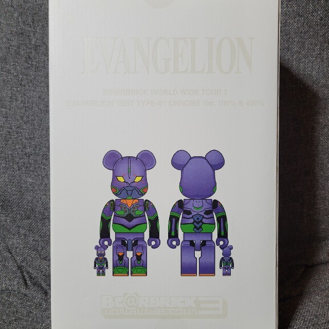 BE@RBRICK エヴァンゲリオン初号機 CHROME 100% & 400