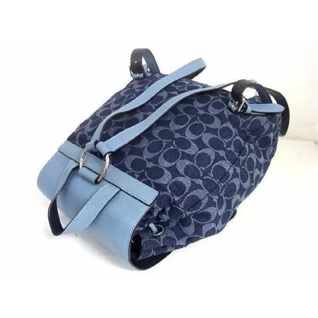 COACH - ☆未使用に近い coach コーチ リュック デニム×レザー COACH - ☆未使用に近い coach コーチ リュック デニム×レザー