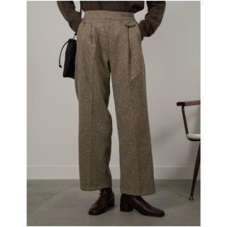 Amiur mix color two tuck pants ベージュ(カジュアルパンツ)