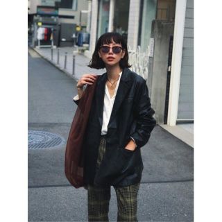 マウジー(moussy)のレザーテーラードジャケット(テーラードジャケット)