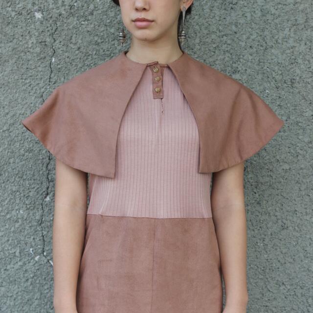 ANNIK  Big collar dress / dark pink