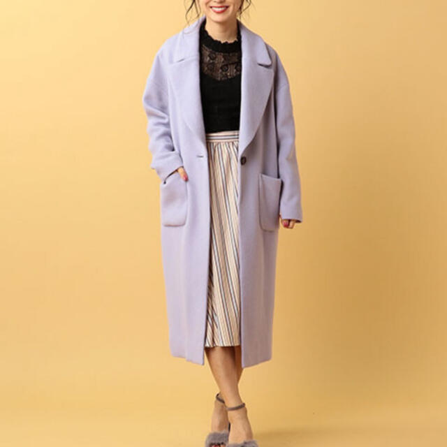 極美品 MiiA エレガントな襟 ウール コート