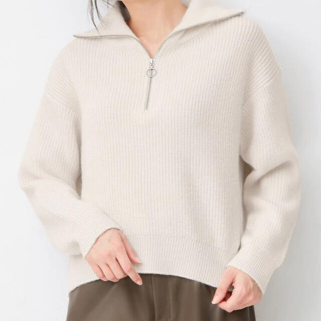 GU(ジーユー)のオーバーサイズハーフジップセーター(長袖)Q レディースのトップス(ニット/セーター)の商品写真