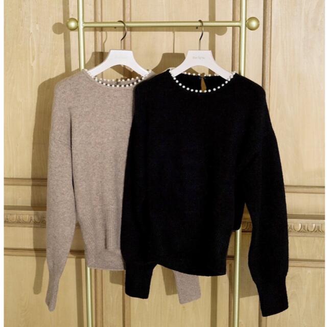 herlipto Pearl Necklace Knit Pullover - ニット/セーター