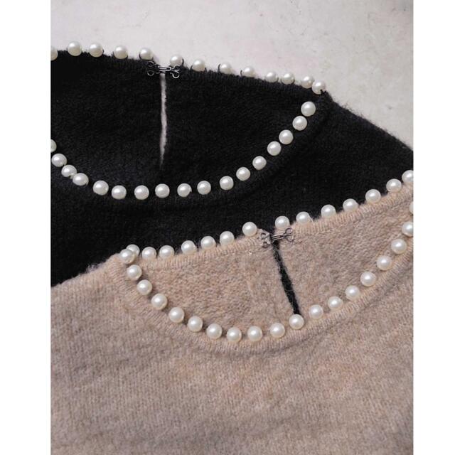 herlipto Pearl Necklace Knit Pullover | munchercruncher.com
