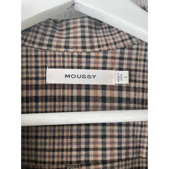 moussy(マウジー)の【tell様専用】韓国ファッション　チェック　ロングコート レディースのジャケット/アウター(ロングコート)の商品写真