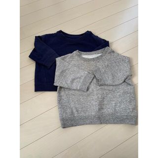 ユニクロ(UNIQLO)のUNIQLO 無地トレーナー　2枚セット　80(トレーナー)