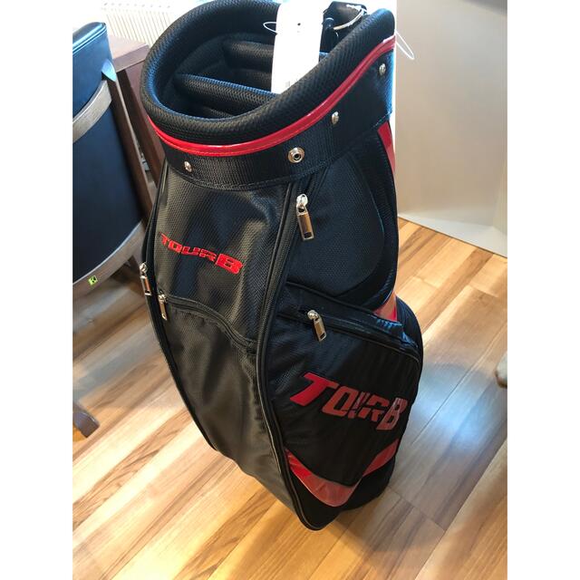 ブリヂストンGOLFTOUR B キャディバッグCBG91Y ブラック×レッド 2